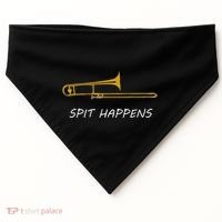Trombone Spit Happens Trombone Player Gift USA-Made Doggie Bandana thumb 0