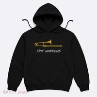 Trombone Spit Happens Trombone Player Gift Hoodie thumb 0