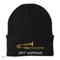 Trombone Spit Happens Trombone Player Gift Beanie thumb 0