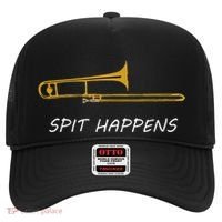 Trombone Spit Happens Trombone Player Gift Hat thumb 0