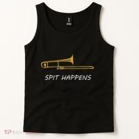 Trombone Spit Happens Trombone Player Gift Tank Top thumb 2