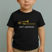 Trombone Spit Happens Trombone Player Gift Toddler T-Shirt thumb 2