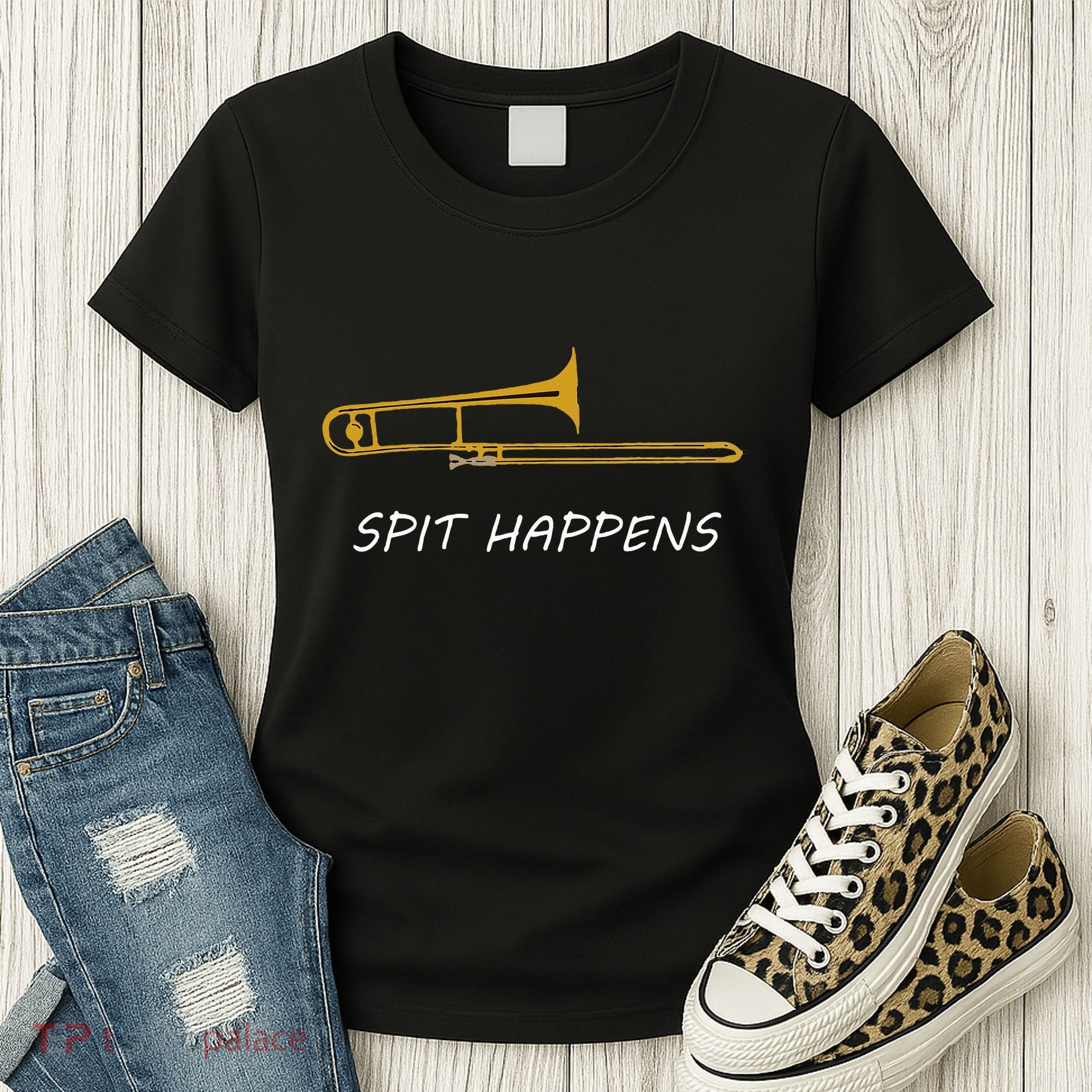 Trombone Spit Happens Trombone Player Gift Women's T-Shirt