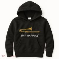 Trombone Spit Happens Trombone Player Gift Kids Hoodie thumb 0