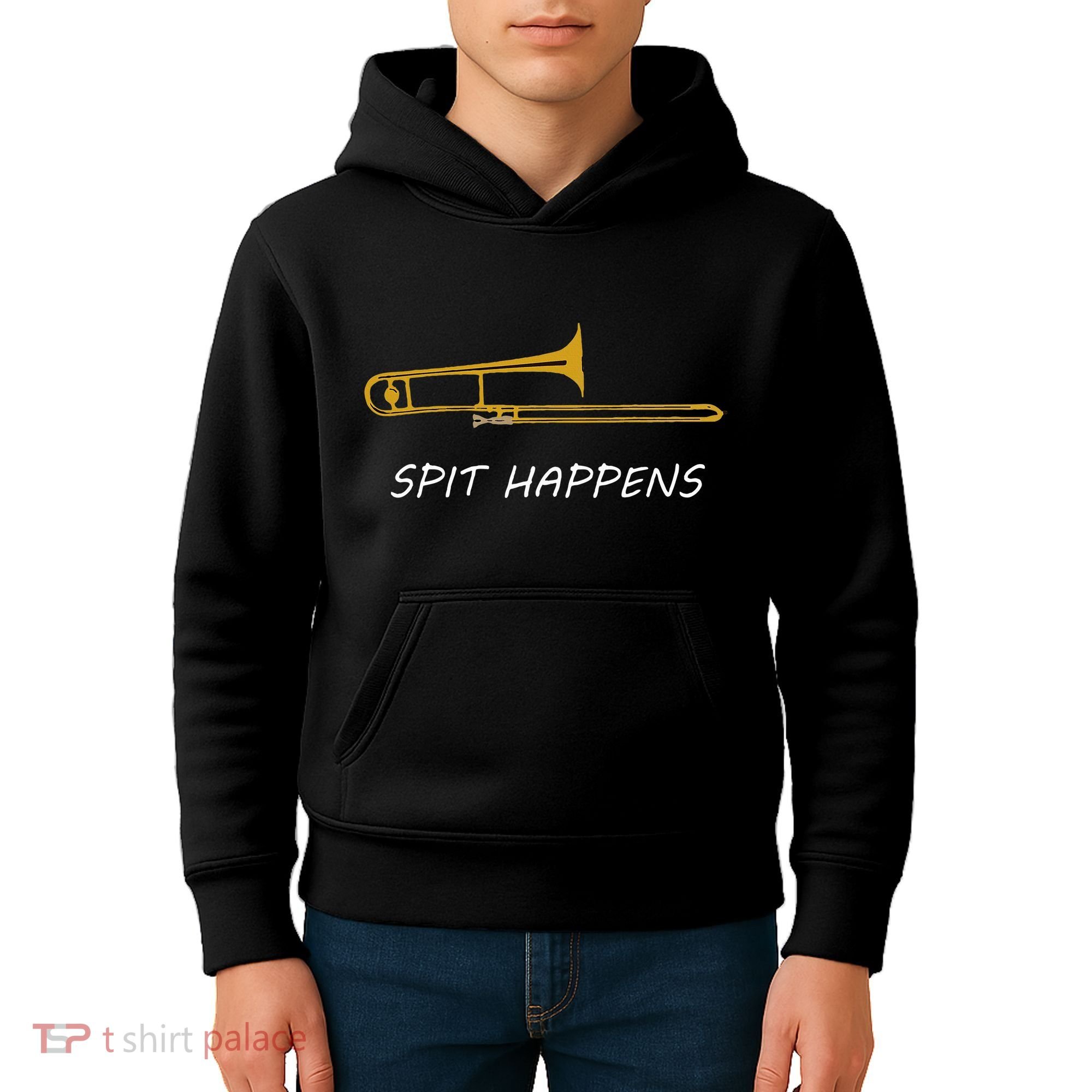 Trombone Spit Happens Trombone Player Gift Kids Hoodie