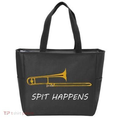 Trombone Spit Happens Trombone Player Gift Tote Bag