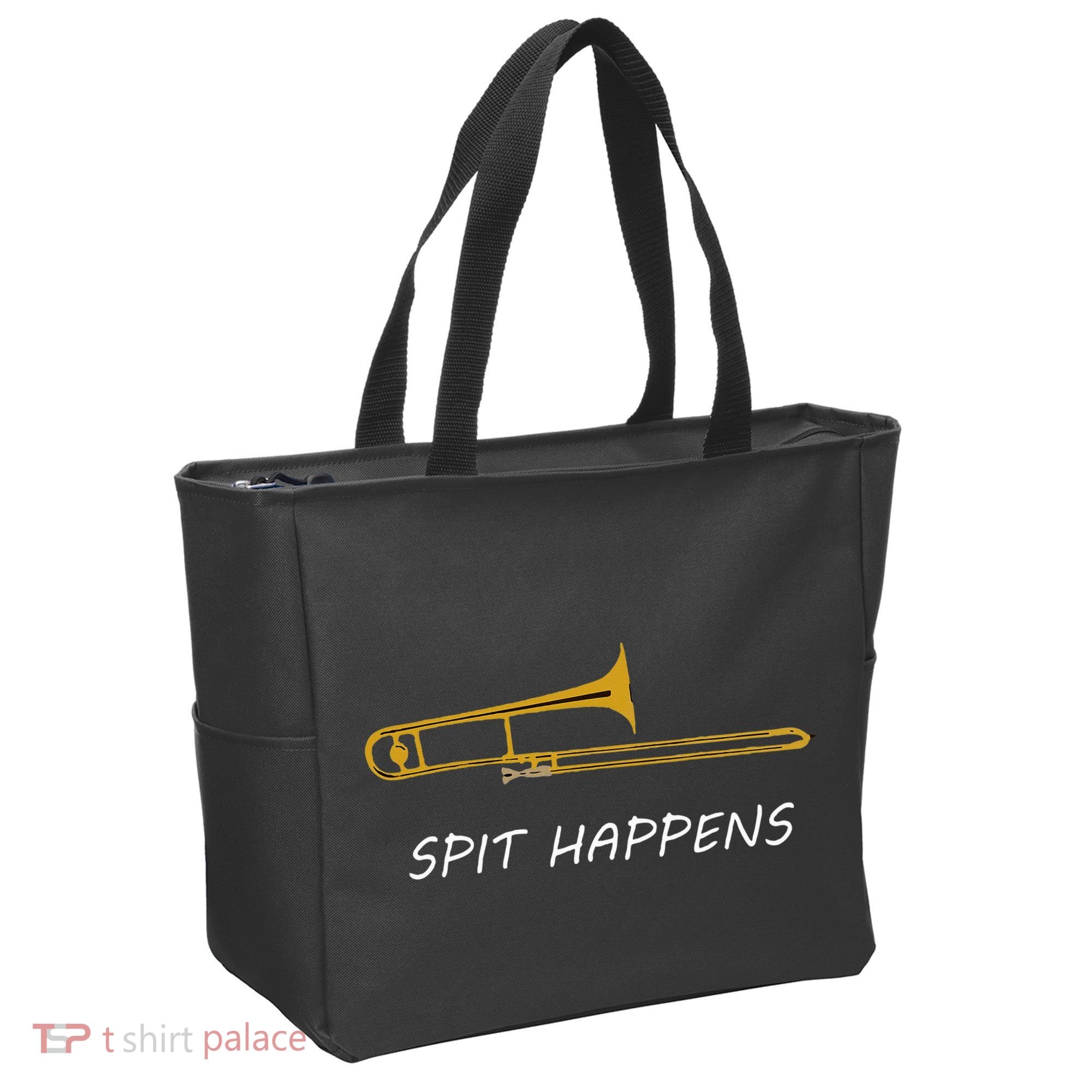 Trombone Spit Happens Trombone Player Gift Tote Bag