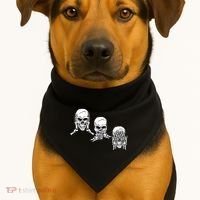 Three Skulls Head USA-Made Doggie Bandana thumb 1