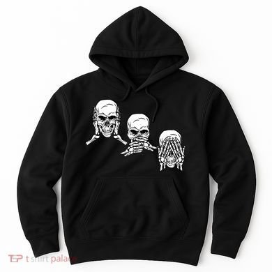 Three Skulls Head Hoodie