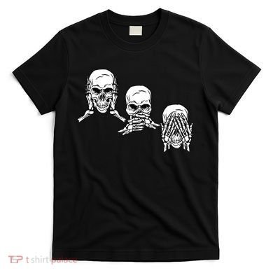 Three Skulls Head T-Shirt
