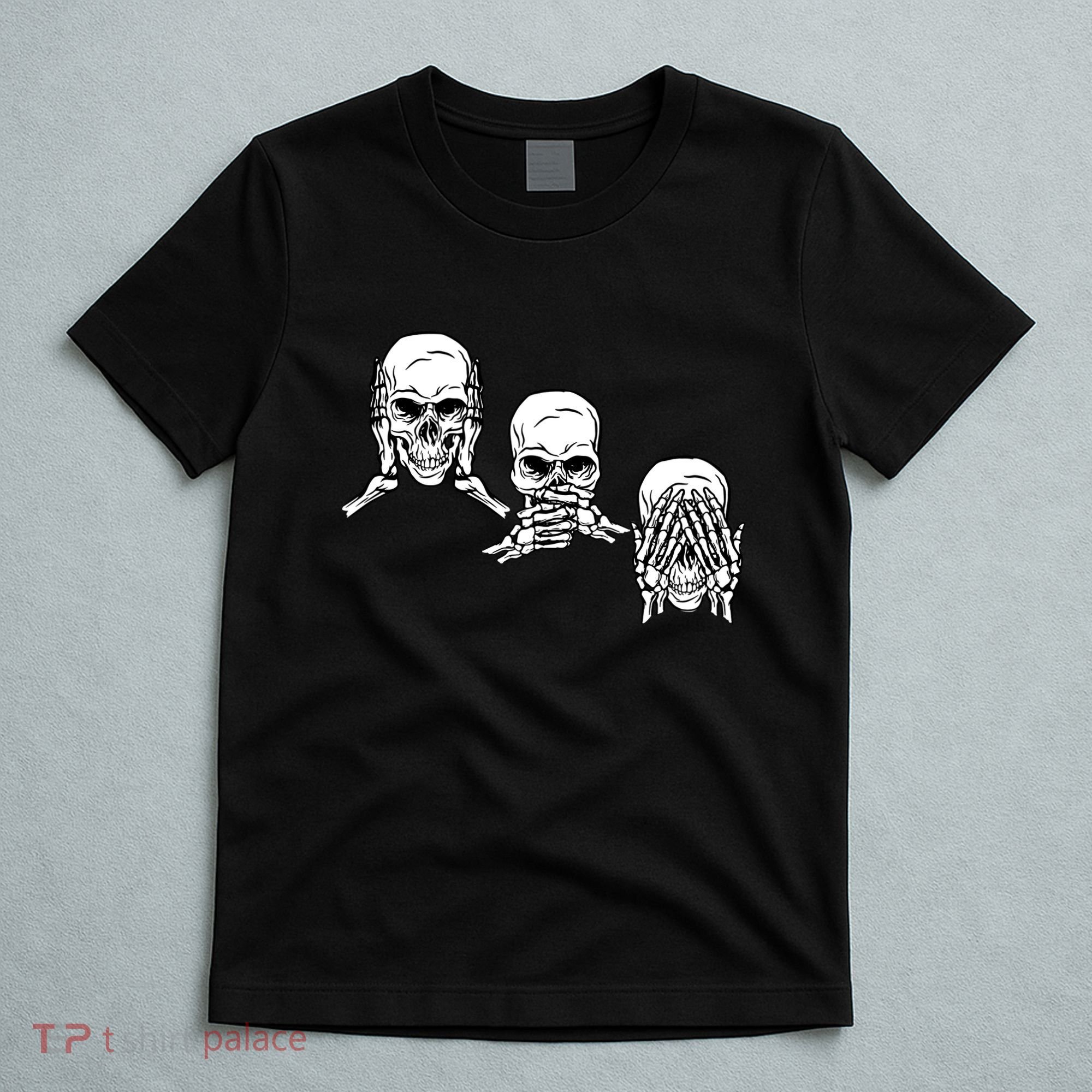 Three Skulls Head T-Shirt
