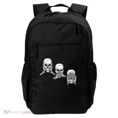 Three Skulls Head Backpack