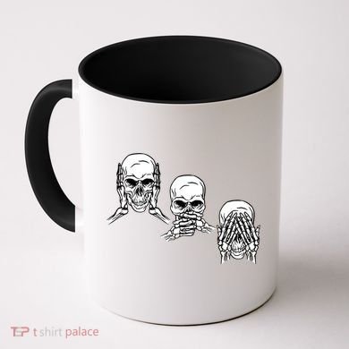 Three Skulls Head Coffee Mug
