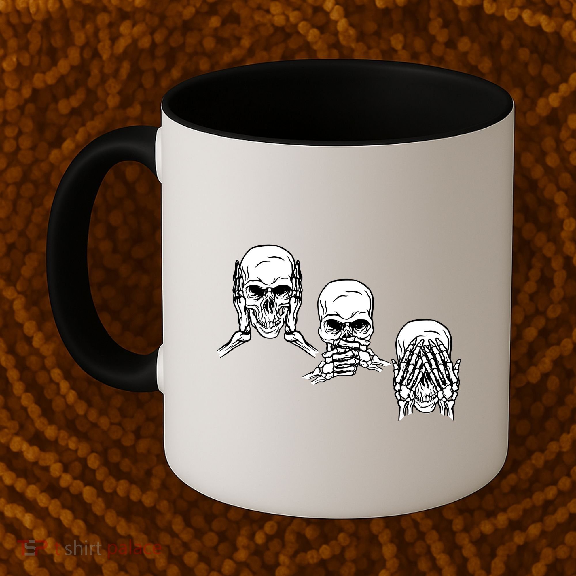Three Skulls Head Coffee Mug