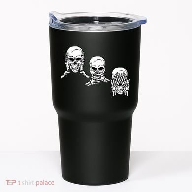 Three Skulls Head Tumbler