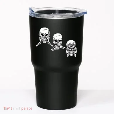 Three Skulls Head Tumbler