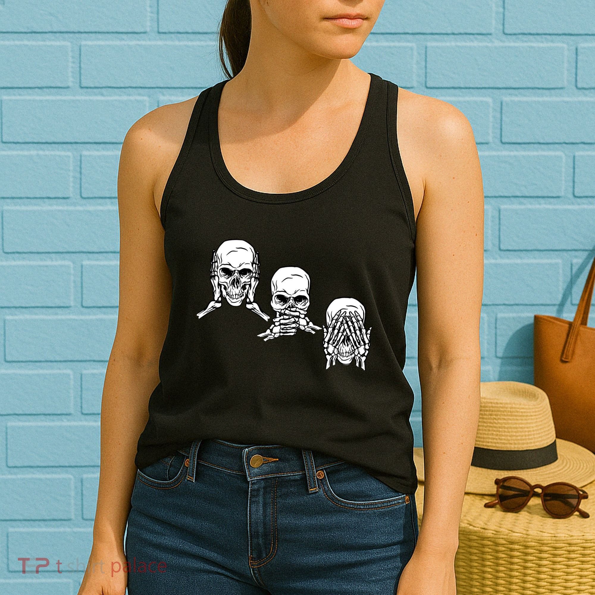 Three Skulls Head Women's Tank Top