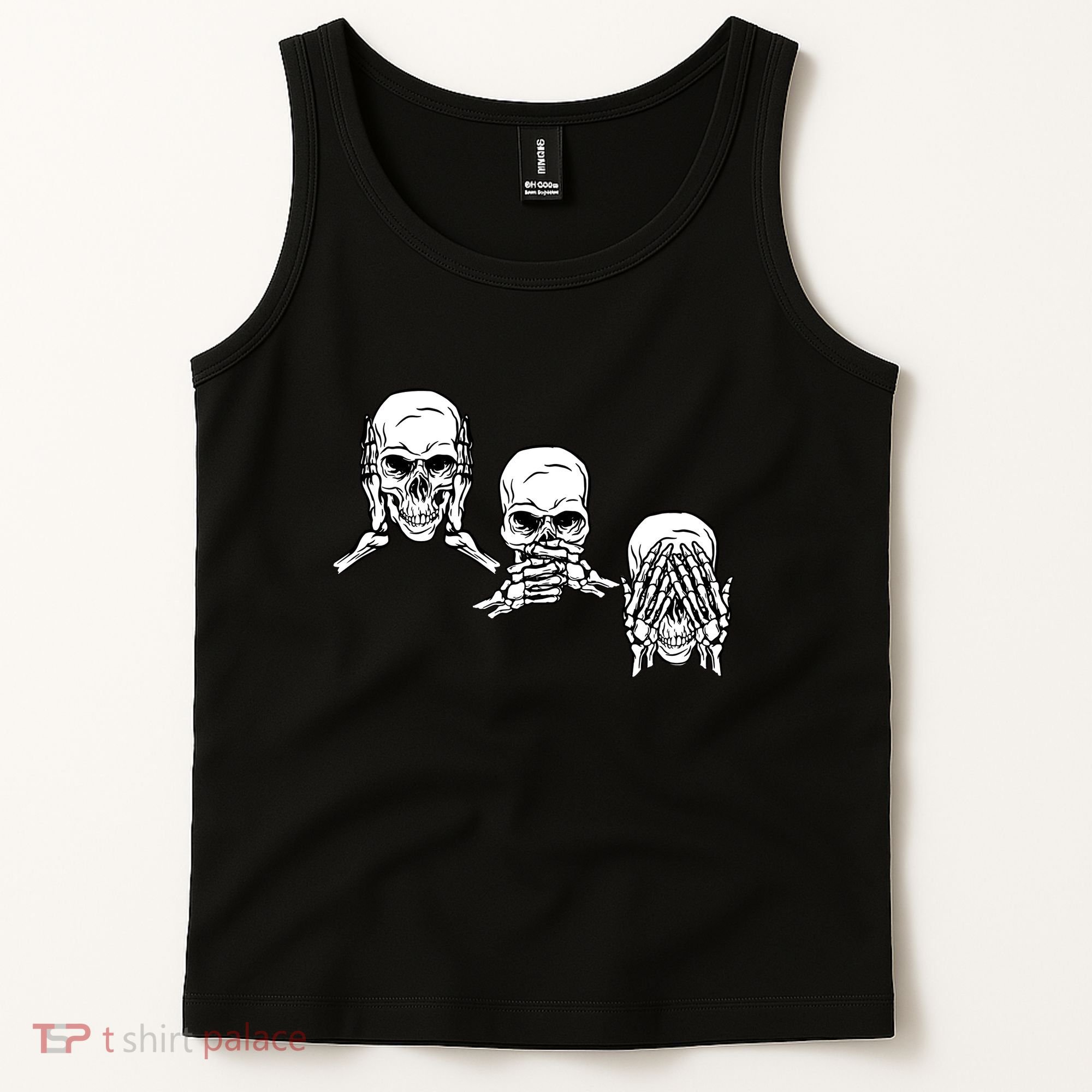 Three Skulls Head Tank Top