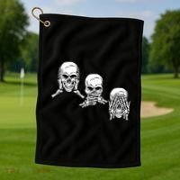 Three Skulls Head Golf Towel thumb 1