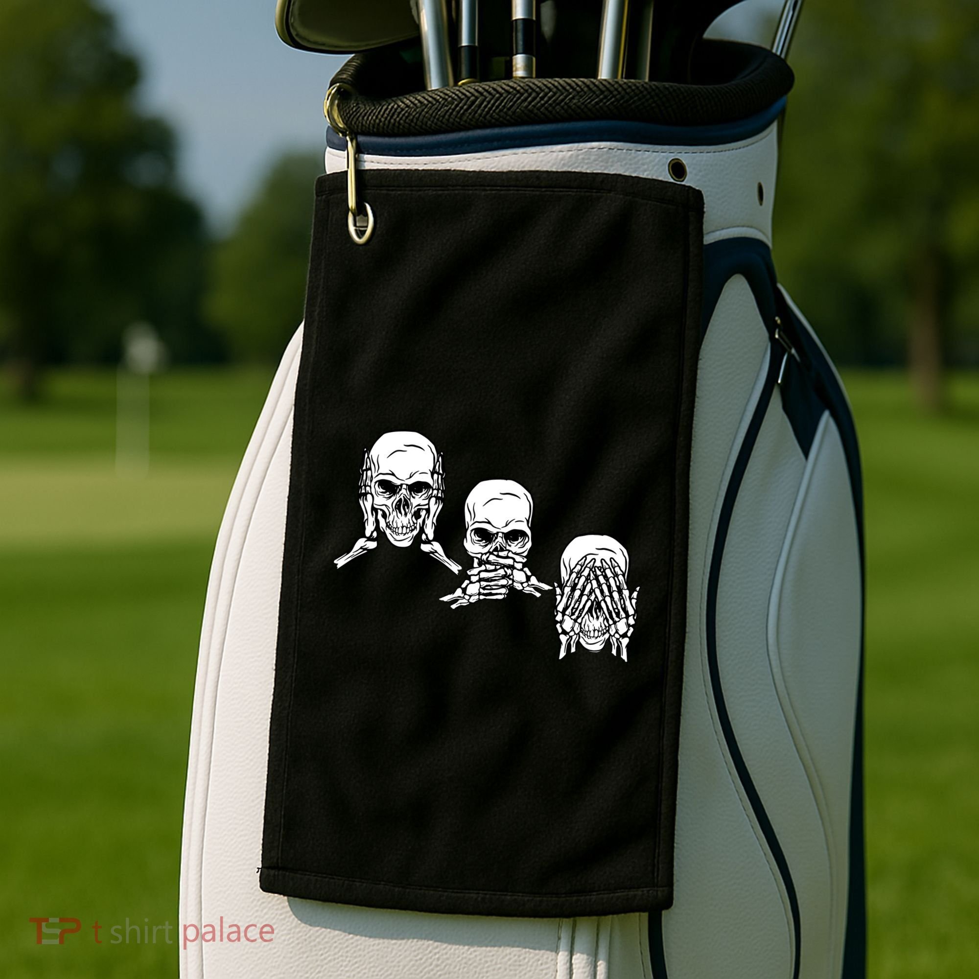Three Skulls Head Golf Towel