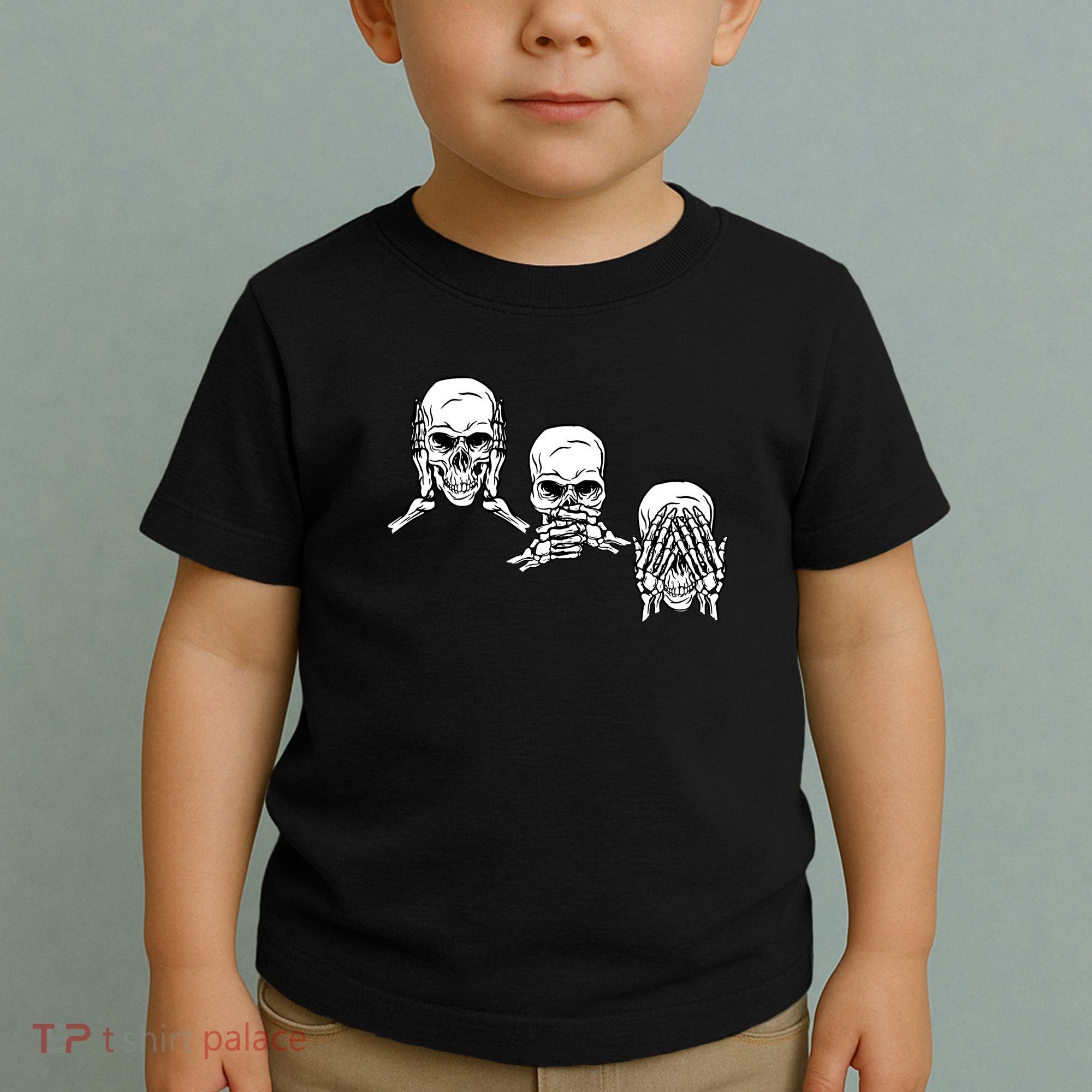 Three Skulls Head Toddler T-Shirt