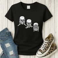 Three Skulls Head Women's T-Shirt thumb 3