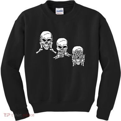 Three Skulls Head Kids Sweatshirt
