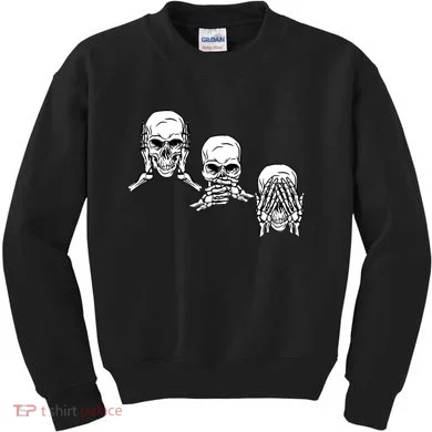Three Skulls Head Kids Sweatshirt