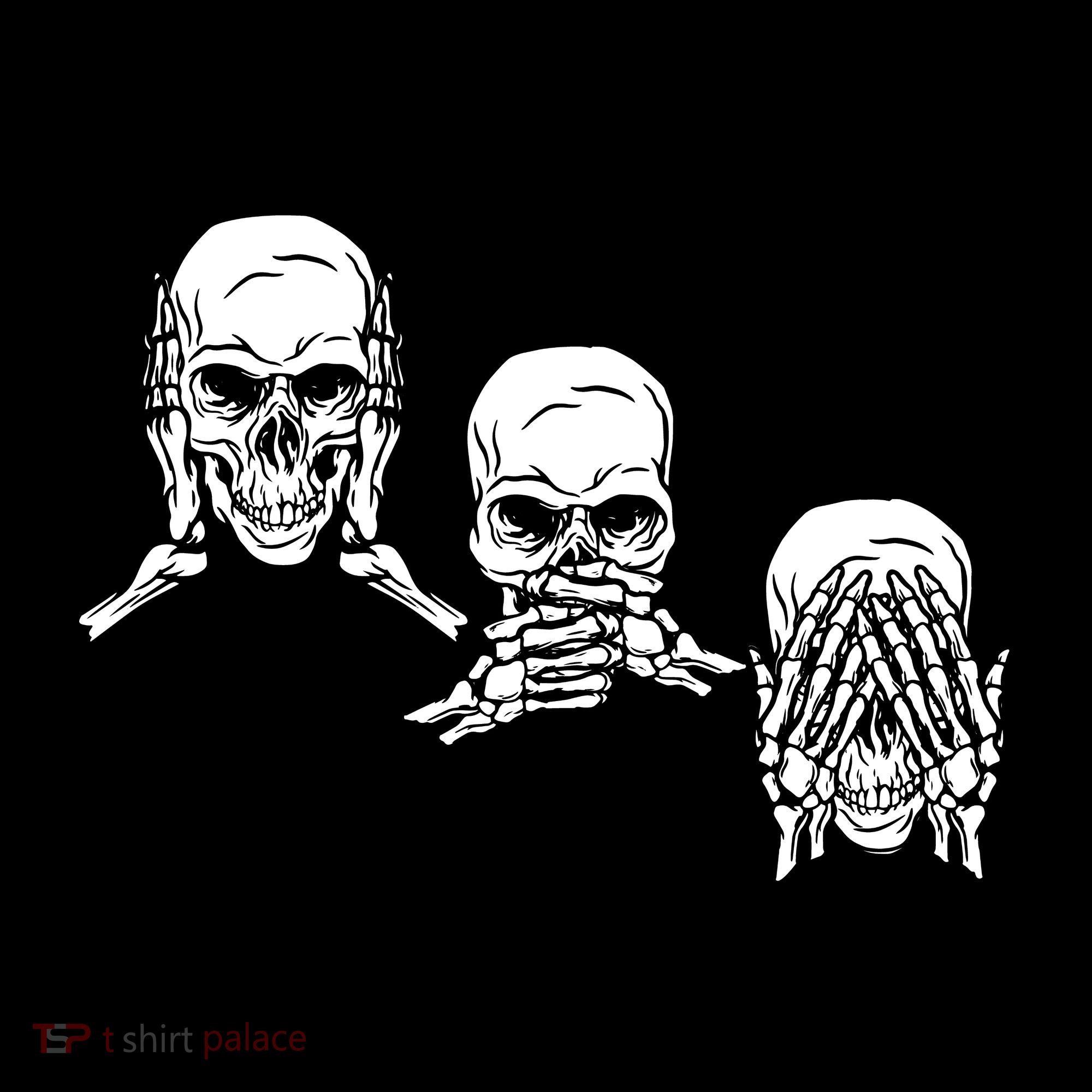 Three Skulls Head Kids Hoodie