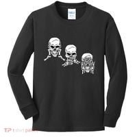 Three Skulls Head Kids Long Sleeve Shirt thumb 0