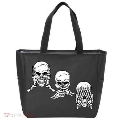 Three Skulls Head Tote Bag