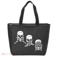 Three Skulls Head Tote Bag thumb 0