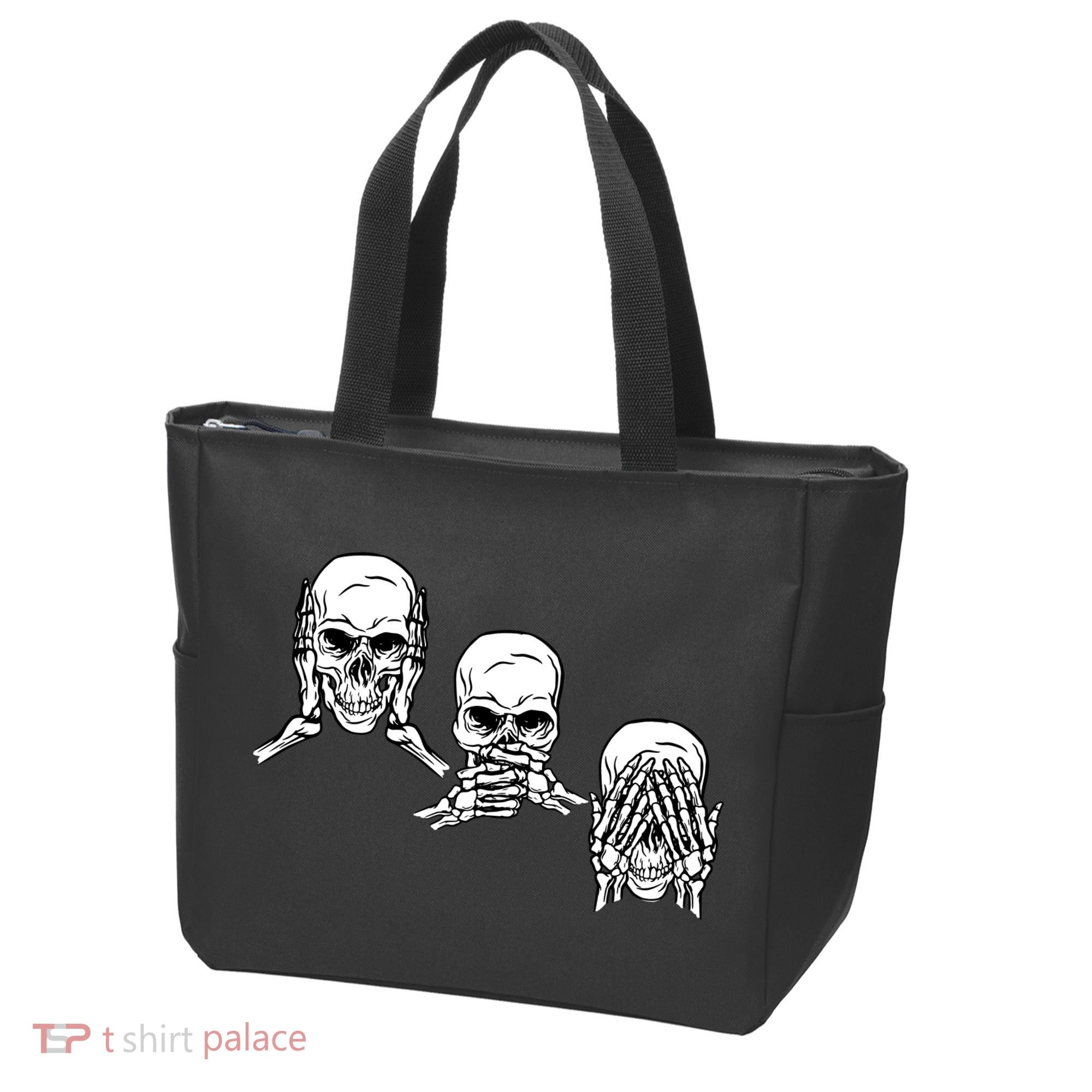 Three Skulls Head Tote Bag