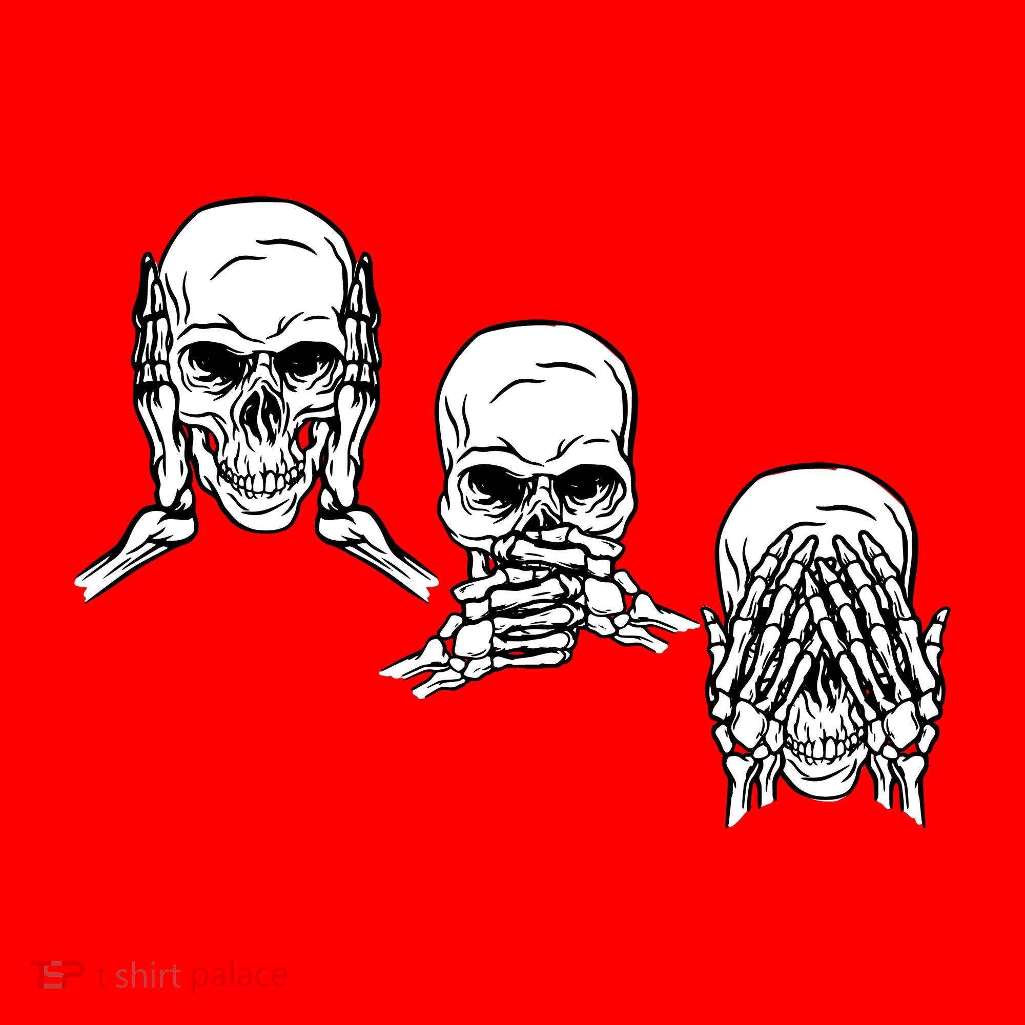 Three Skulls Head Santa Hat