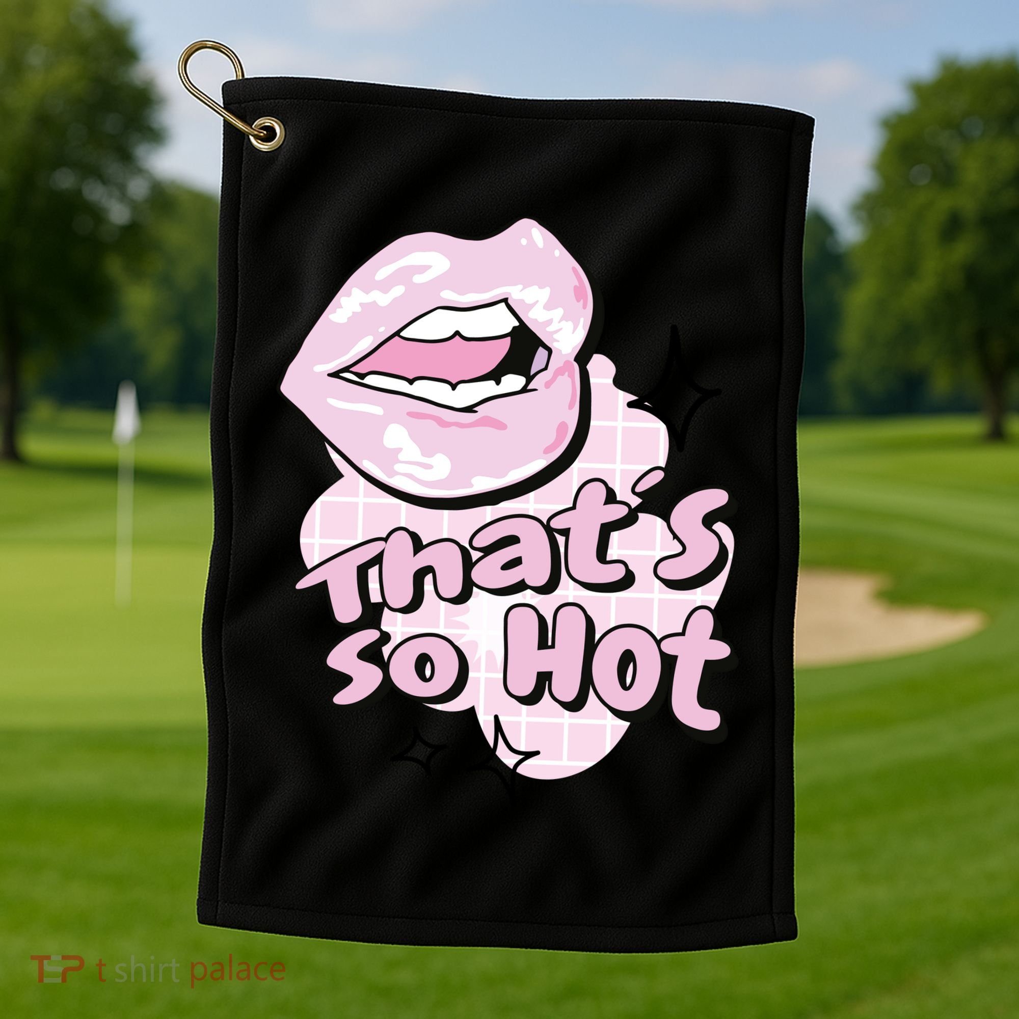 That's So Hot Lips Golf Towel
