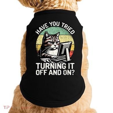 Tech Support Humor I Cat Tech Engineer I Computer It Guy Doggie Tank