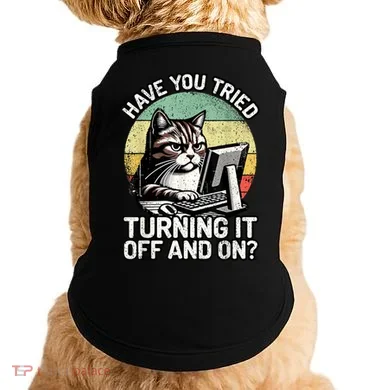 Tech Support Humor I Cat Tech Engineer I Computer It Guy Doggie Tank
