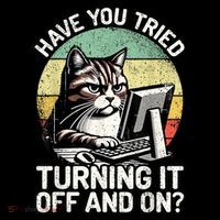 Tech Support Humor I Cat Tech Engineer I Computer It Guy USA-Made Doggie Bandana thumb 2