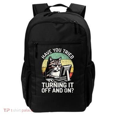 Tech Support Humor I Cat Tech Engineer I Computer It Guy Backpack
