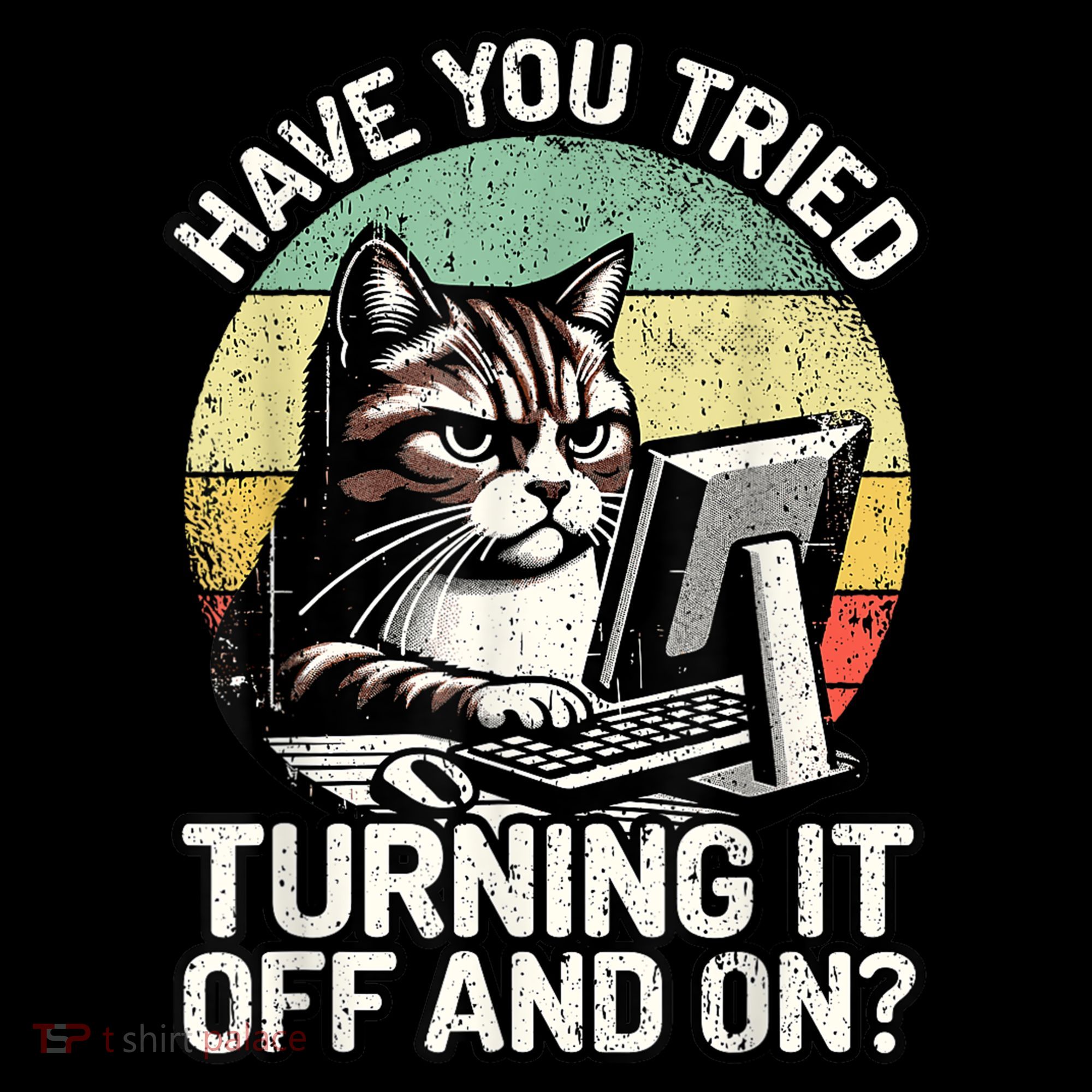 Tech Support Humor I Cat Tech Engineer I Computer It Guy Bucket Hat