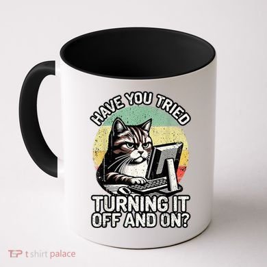 Tech Support Humor I Cat Tech Engineer I Computer It Guy Coffee Mug