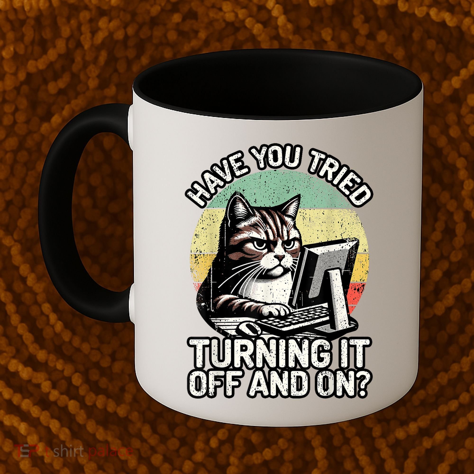 Tech Support Humor I Cat Tech Engineer I Computer It Guy Coffee Mug