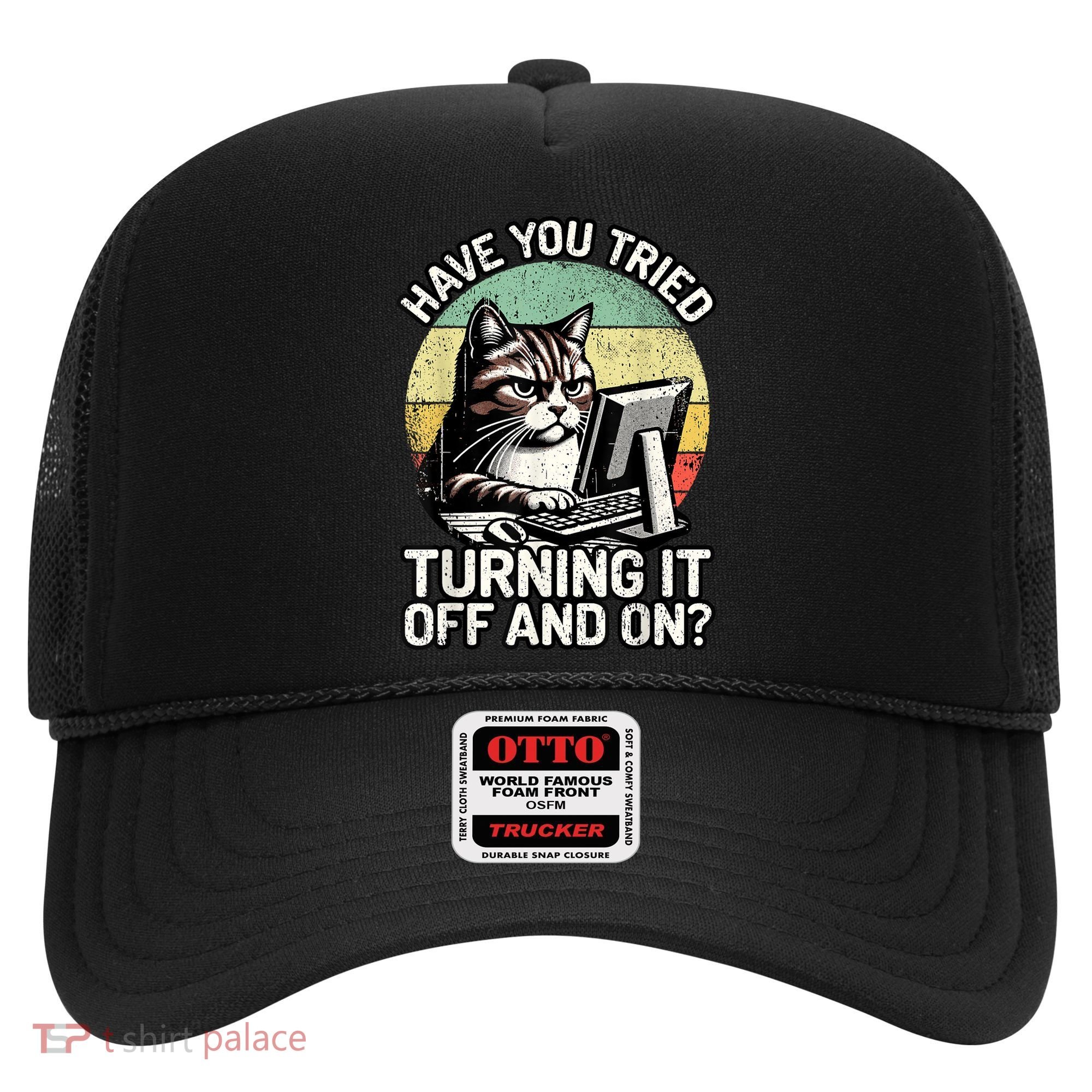Tech Support Humor I Cat Tech Engineer I Computer It Guy Hat