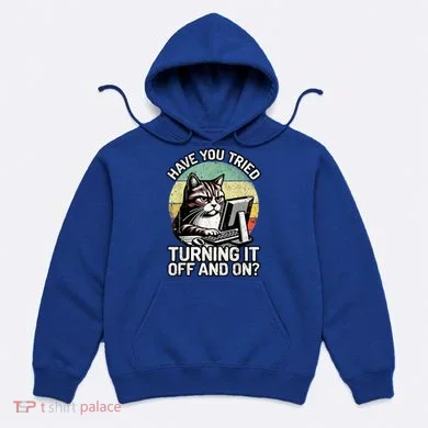 Tech Support Humor I Cat Tech Engineer I Computer It Guy Hoodie