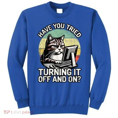 Tech Support Humor I Cat Tech Engineer I Computer It Guy Sweatshirt