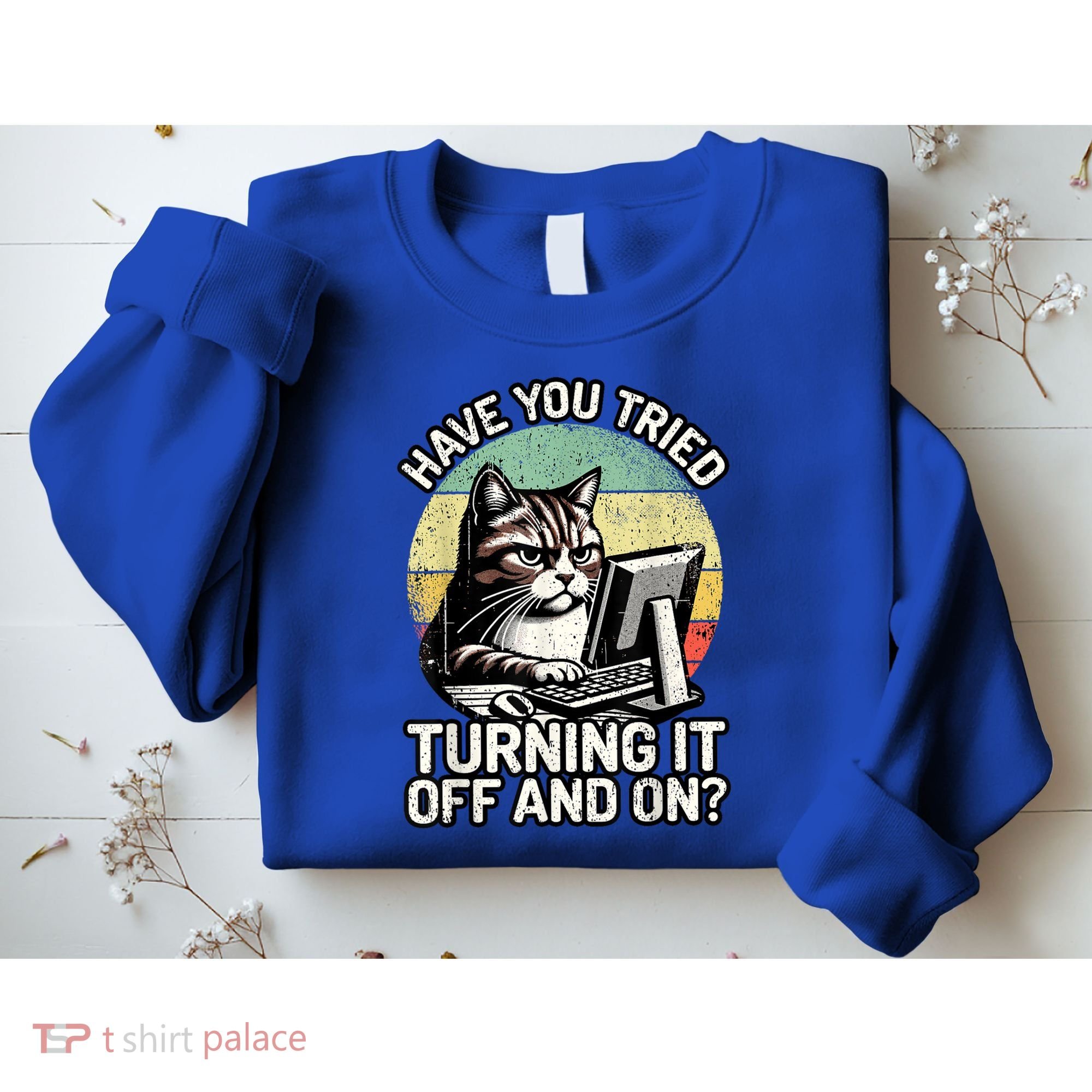Tech Support Humor I Cat Tech Engineer I Computer It Guy Sweatshirt