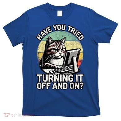 Tech Support Humor I Cat Tech Engineer I Computer It Guy T-Shirt