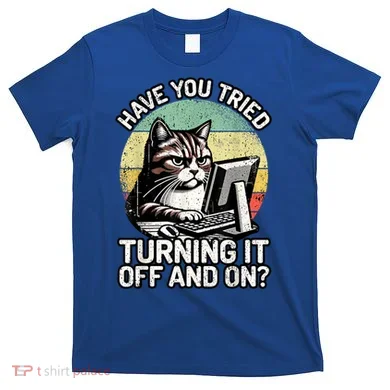 Tech Support Humor I Cat Tech Engineer I Computer It Guy T-Shirt