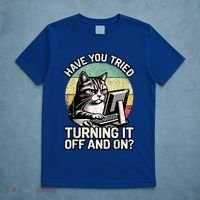 Tech Support Humor I Cat Tech Engineer I Computer It Guy T-Shirt thumb 5