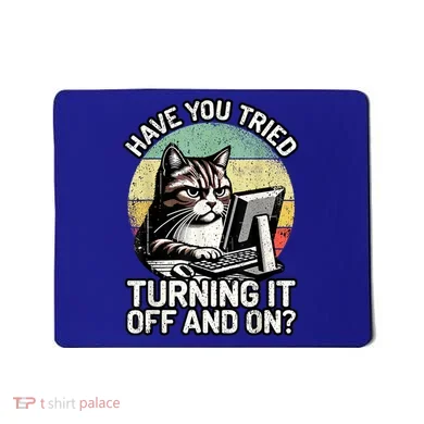 Tech Support Humor I Cat Tech Engineer I Computer It Guy Mousepad